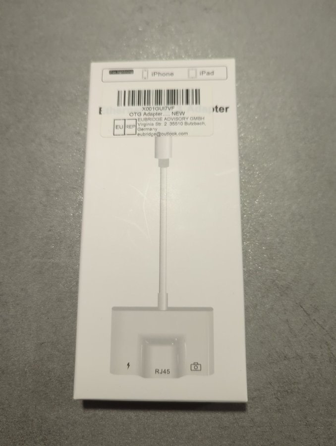 iPhone Ethernet Adapter, Lighting RJ45 Ethernet USB Adapter, High Speed Ethernet