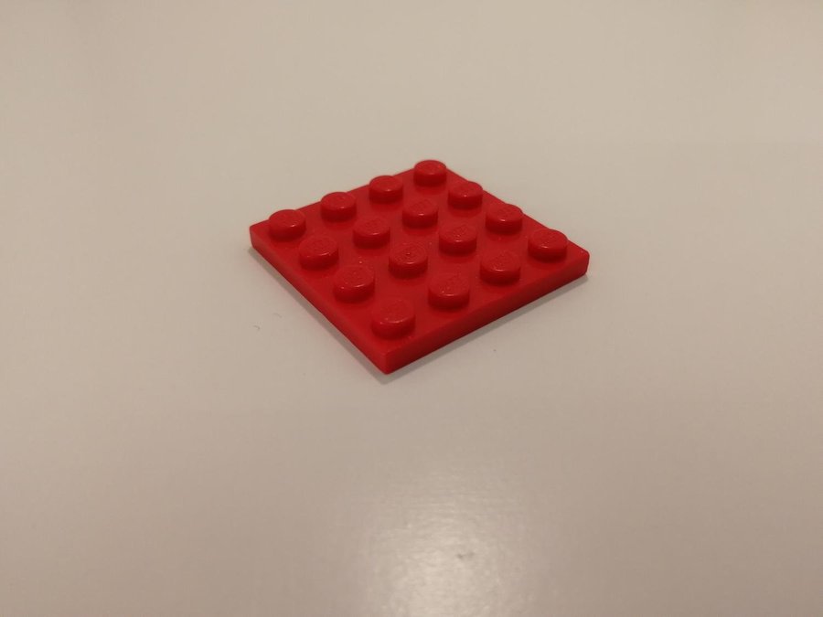 Lego - platta - plate - 4x4 - part 3031 - röd