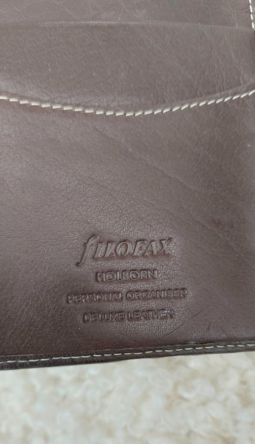 Filofax, de luxe läder, fint skick, retro, jul