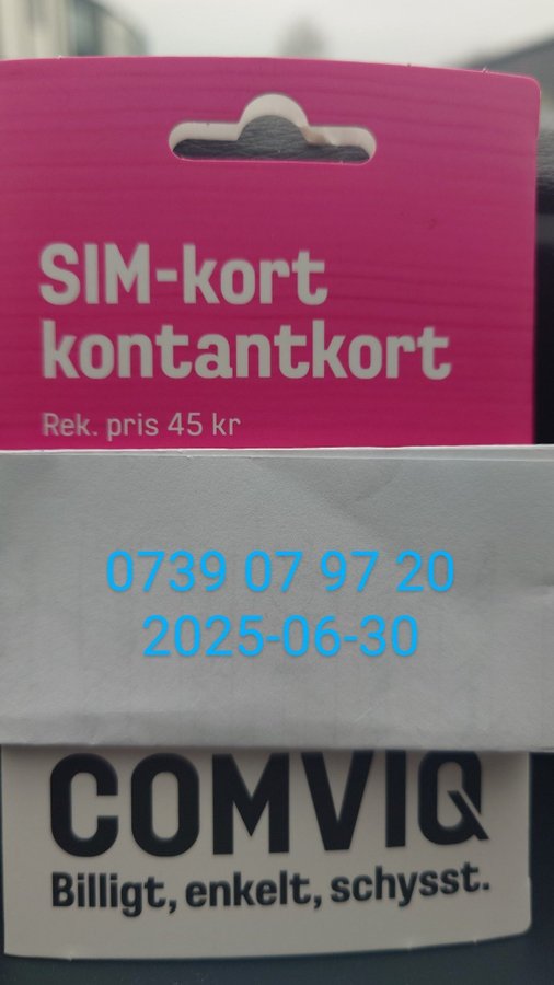 Comviq SIM-kort kontantkort