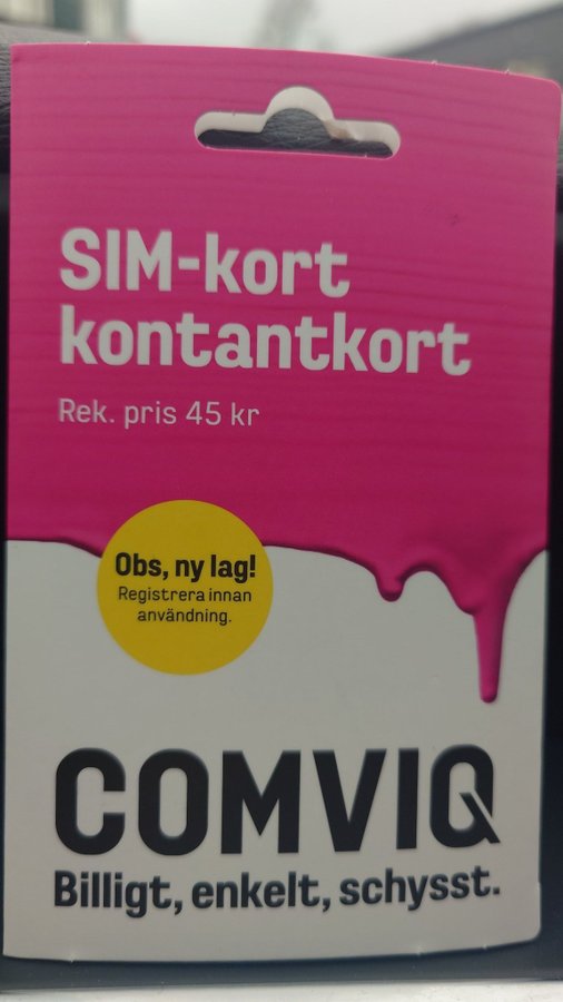 Comviq SIM-kort kontantkort