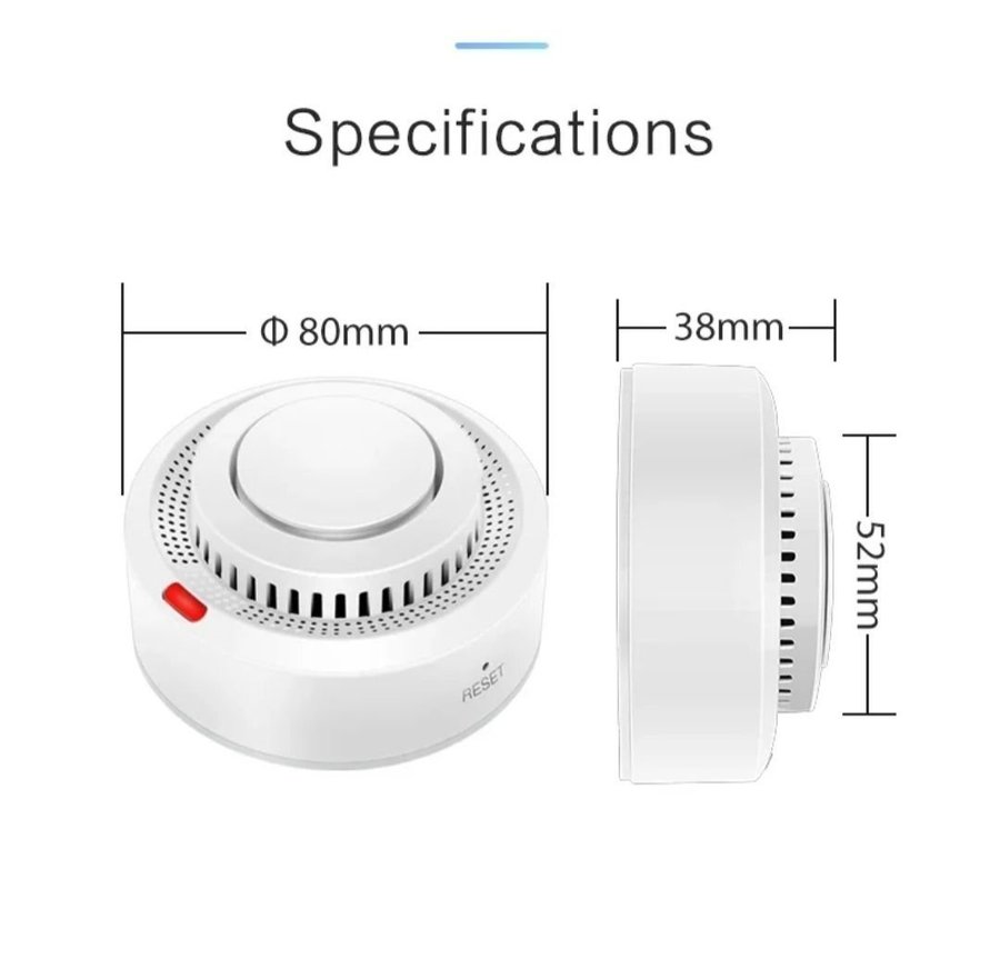 Brandvarnare rökdetektor med WiFi