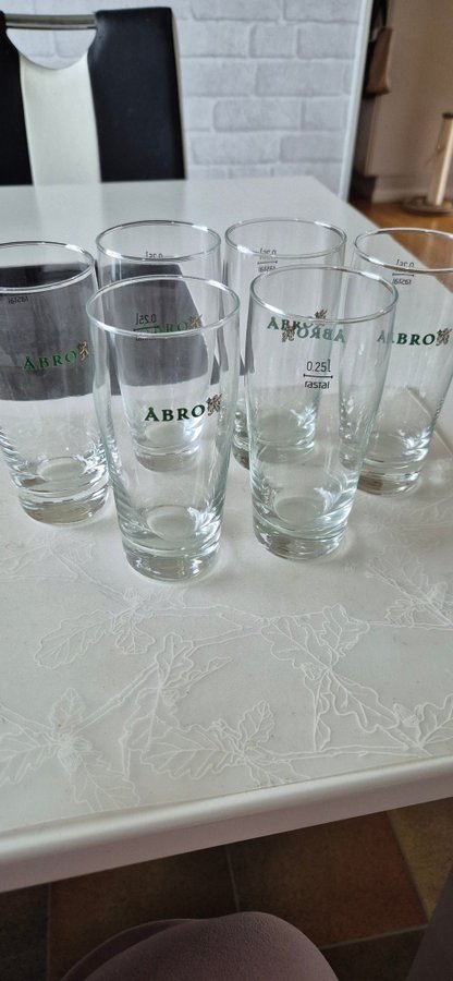 6 stycken Åbro ölglas 0,25 l