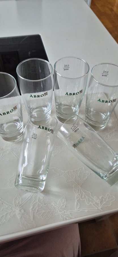 6 stycken Åbro ölglas 0,25 l