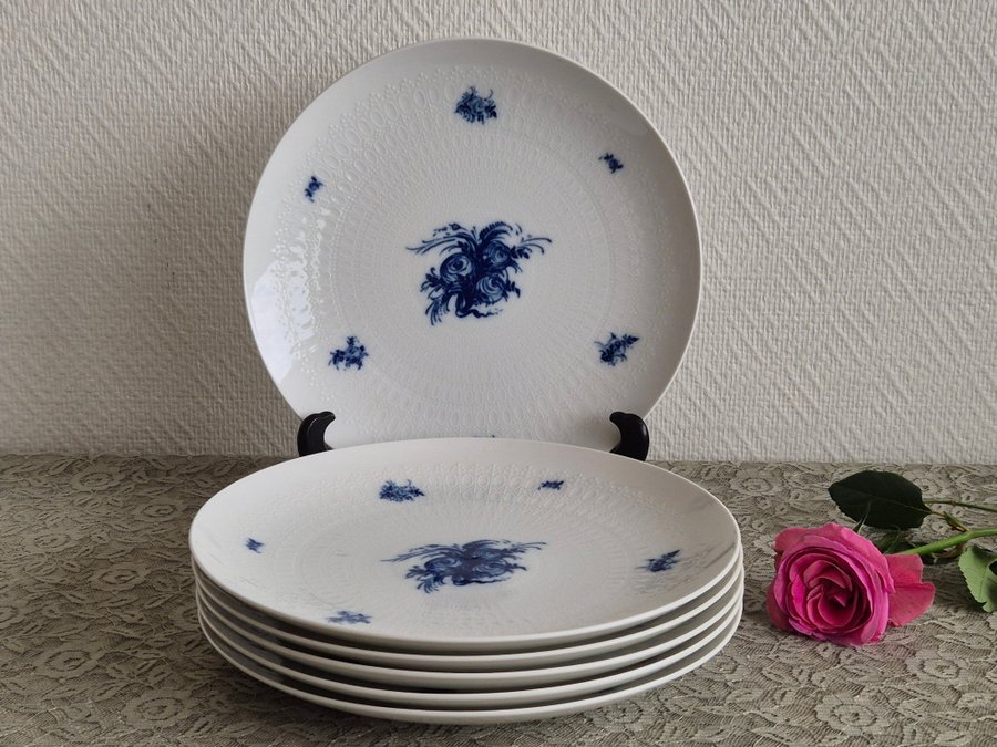 6 st. Rosenthal Mattallrikar Blue Romance - Romanze - design Björn Wiinblad