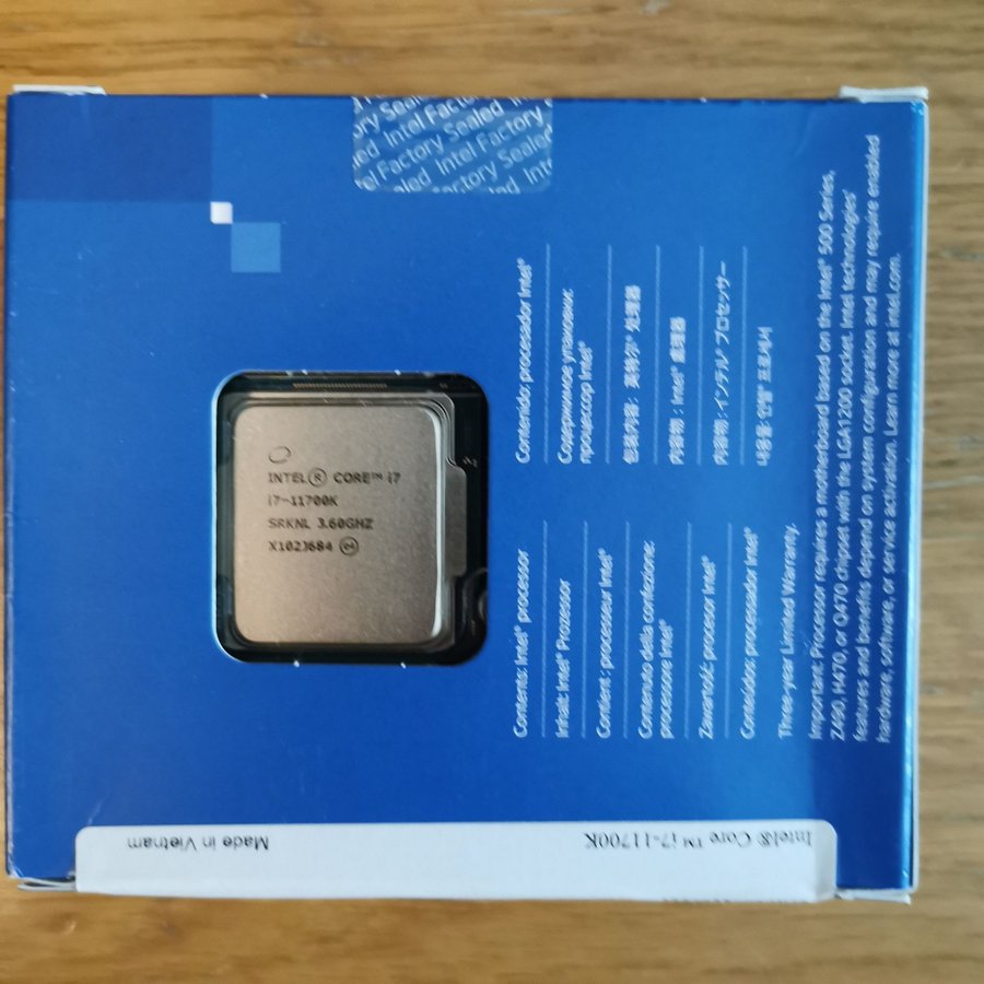 Intel Core i7 11700K 5.0GHz - TRAY - 8 kärnor - Bulk (utan kylare) 5 945 kr