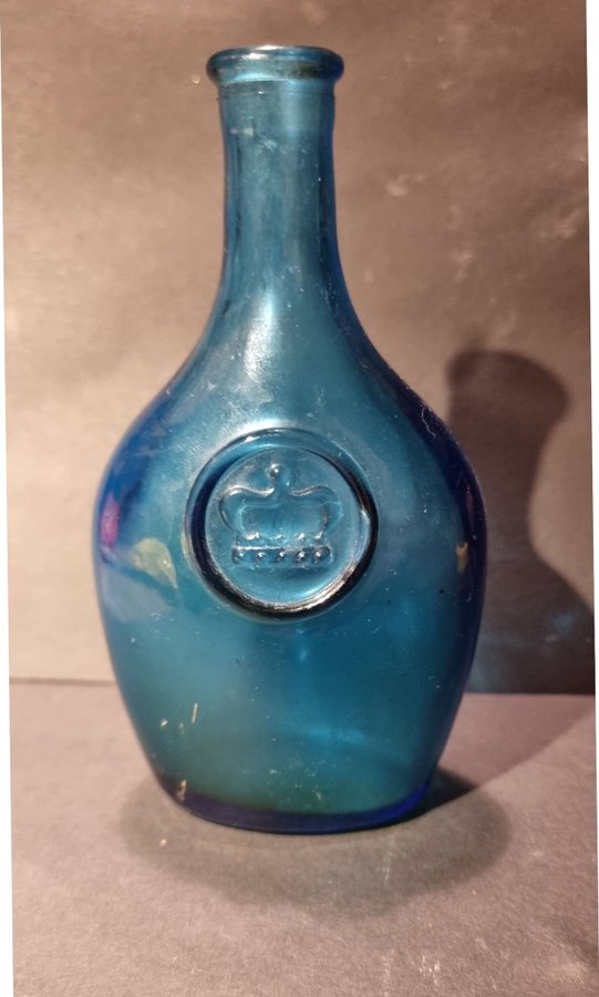 Vintage Wheaton NJ Blue Glass Bottle