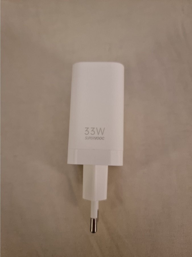 SUPERVOOC laddare power adapter 33W till surfplatta/mobil - HELT NY