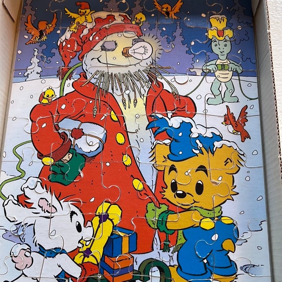 3 st supersöta BAMSE Träpussel. Perfekta julklappen !