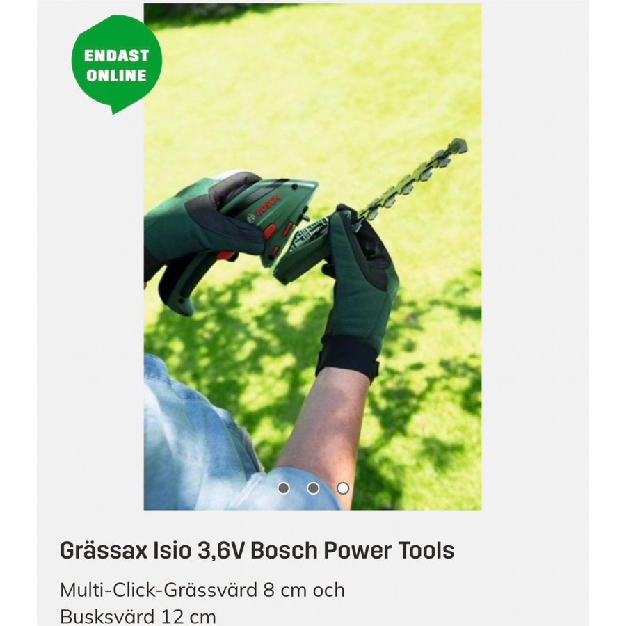 Nypris 950kr! Ny och oöppnad Busk och grässax Isio 36V Bosch Power Tools