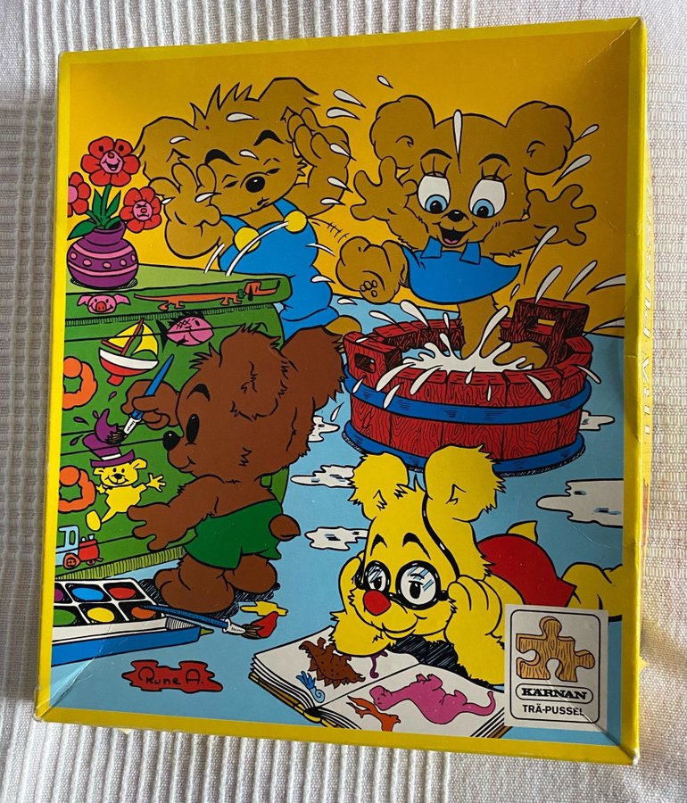 Träpussel från 80 talet , Bamse från Kärnan 100 bitar