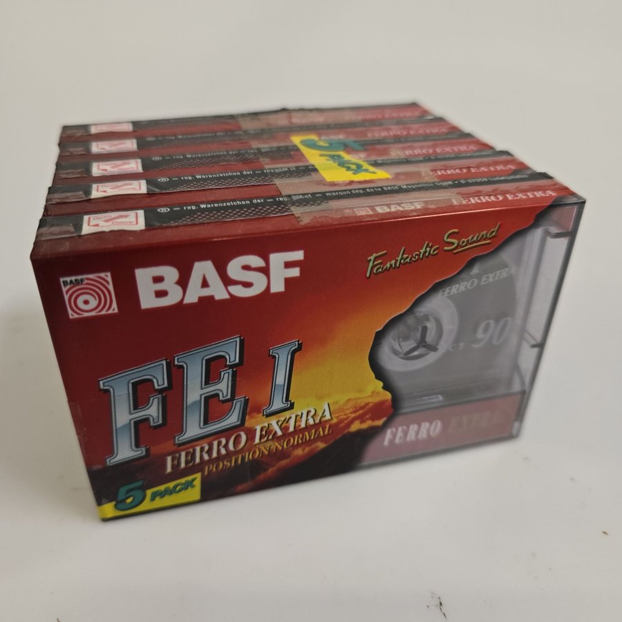 Nya BASF FE I Ferro Extra 90 - 5-pack Kassetter