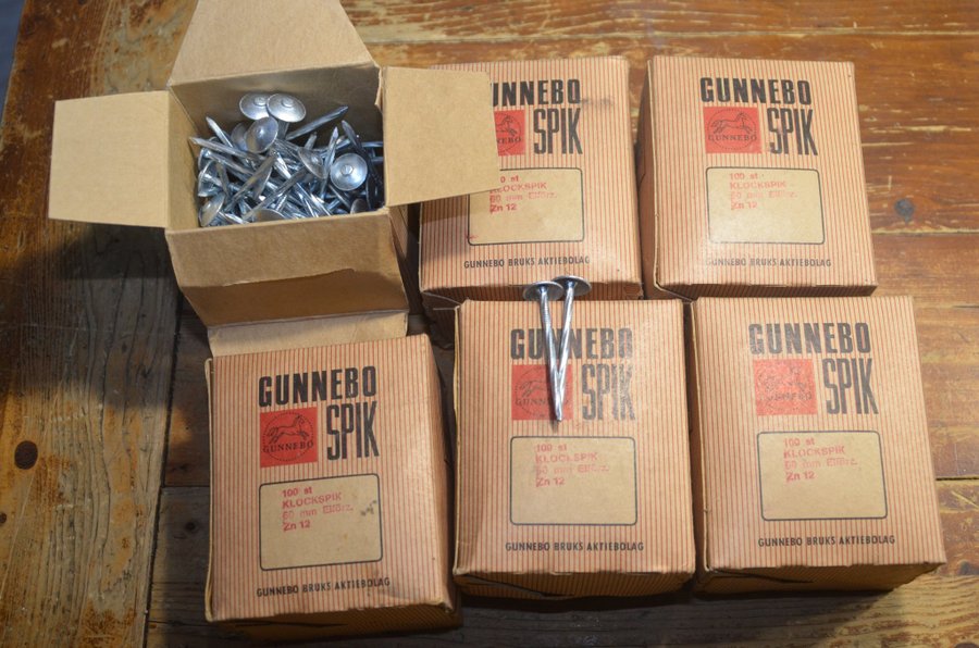 Gunnebo Spik 6 Paket Klockspik 50 mm el förz Klock Spik