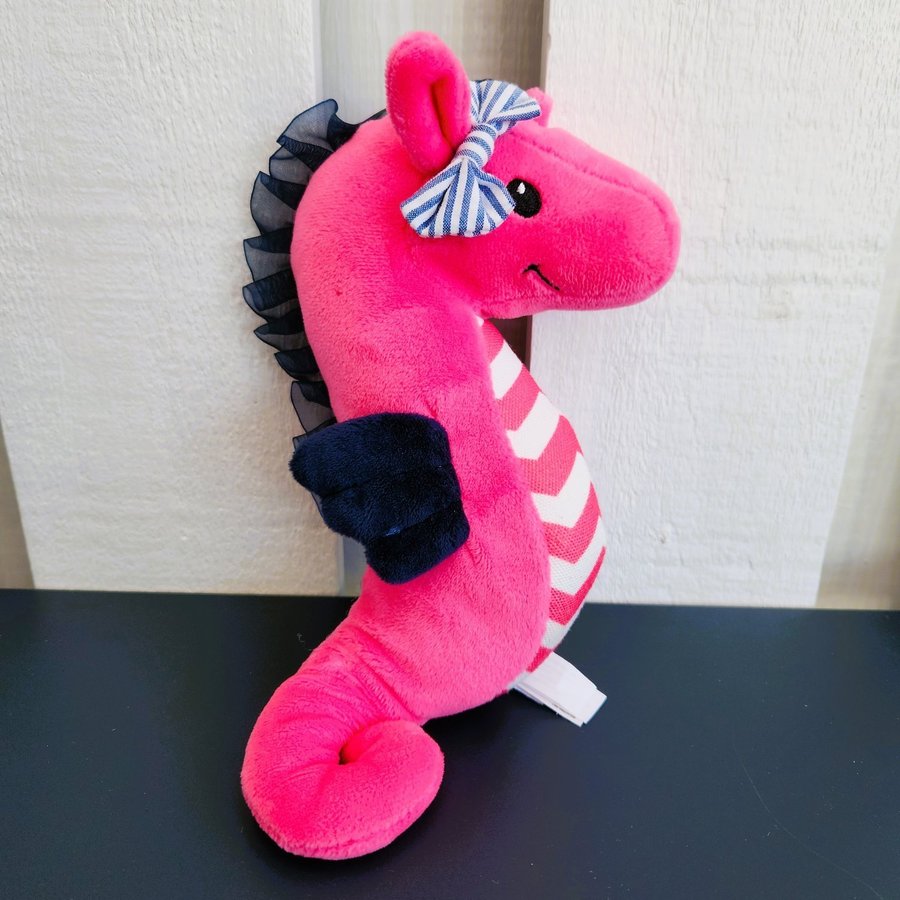 SEAHORSE Plush The Preppy Pelican Hot Pink  Navy Toy