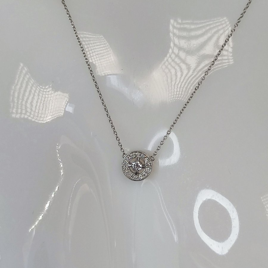 K18 Japan White Gold DIA Necklace (Branded) - D.220 Carat