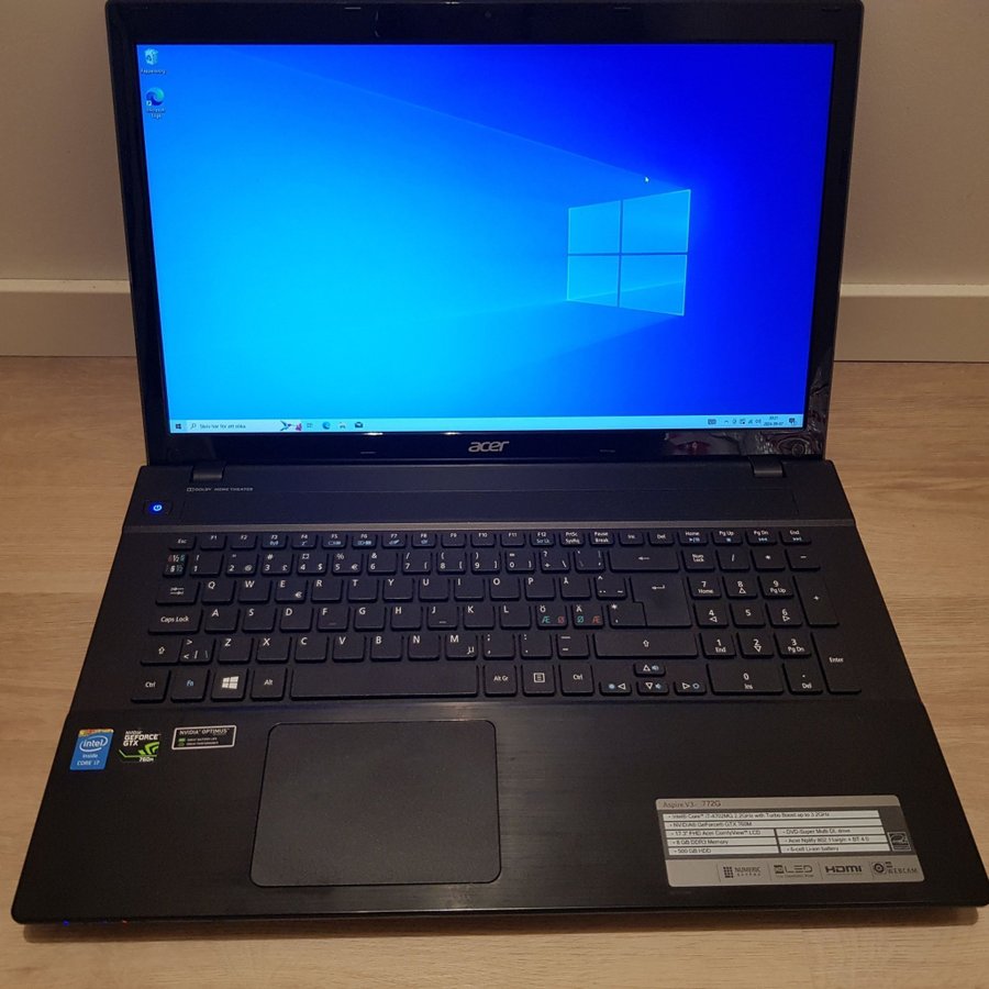 SpelMedia Laptop Asus 17"/i7/16GB/Nvidia/SSD+HDD