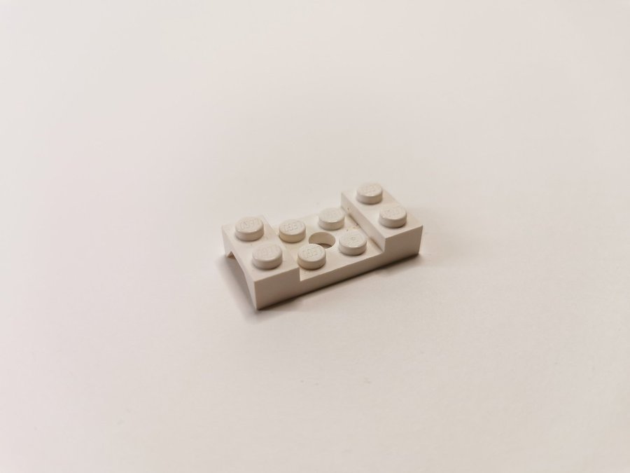 Lego - fordon - hjulhus - hål - 2x4 - part 60212 - vit