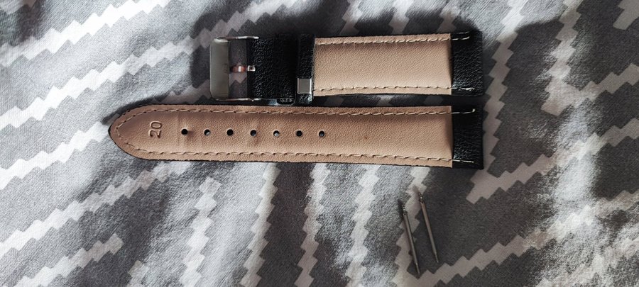 Läderarmband till klocka 20mm mm