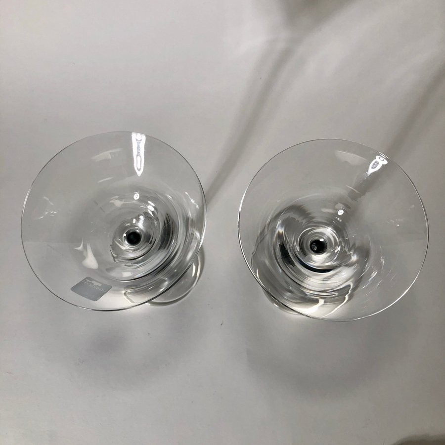 2 Leonardo Cocktailglas, matt silver fot med twist. Martiniglas dessertglas Nyår