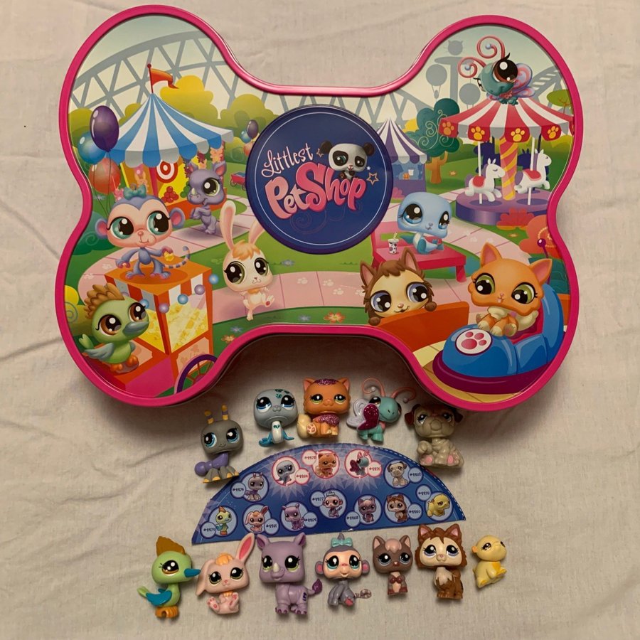 LPS Littlest Pet Shop nr 34309, Collector's Edition Tin (Bone-Shaped, Pink) 2011