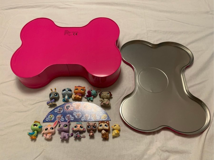 LPS Littlest Pet Shop nr 34309, Collector's Edition Tin (Bone-Shaped, Pink) 2011