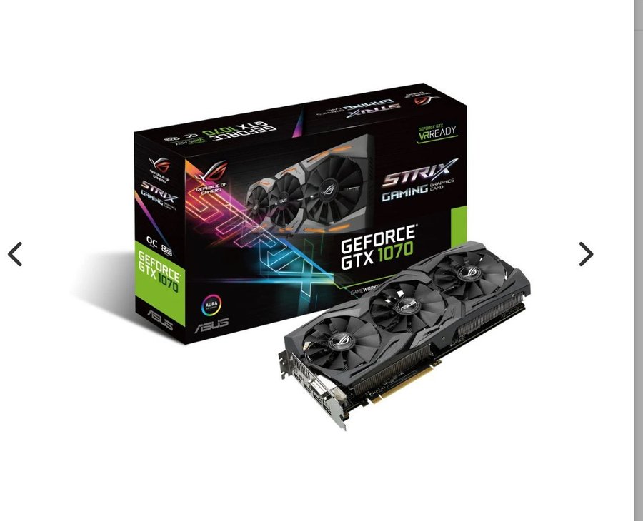 ASUS GEFORCE GTX 1070 STRIX GAMING OC 8GB