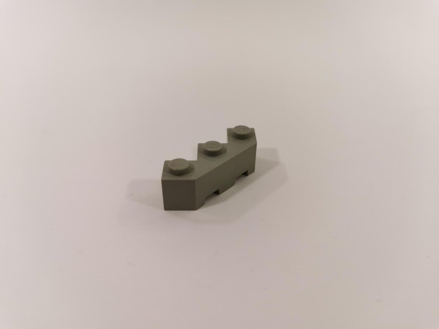 Lego - hörn - castle - corner - 3x3 - part 2462 - ljusgrå (old light gray)