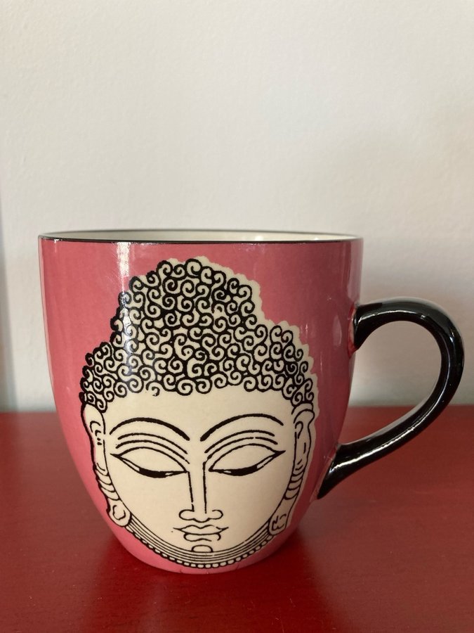 Mycket fin Indiska mugg jumbo storlek rosa Buddha toppskick