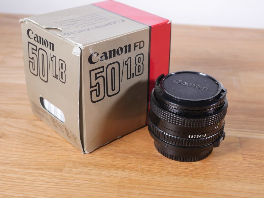 Canon FD 50mm f/1.8 objektiv nyskick NEW