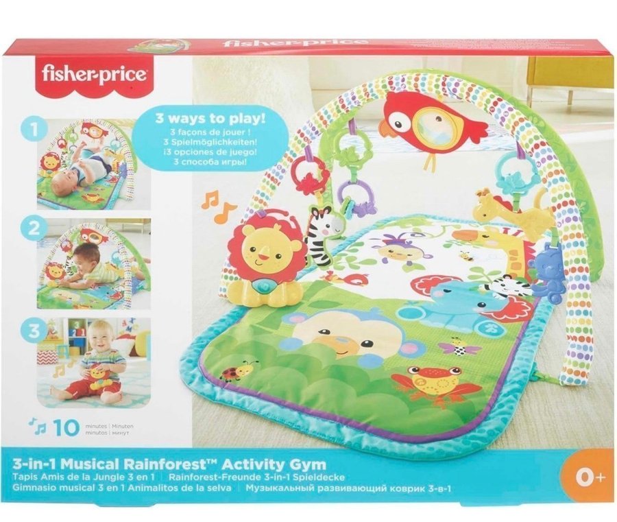 Fisher-Price 3-i-1 Musikalisk Regnskog Aktivitetsgym