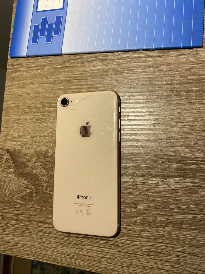 iPhone 8 Plus med laddare