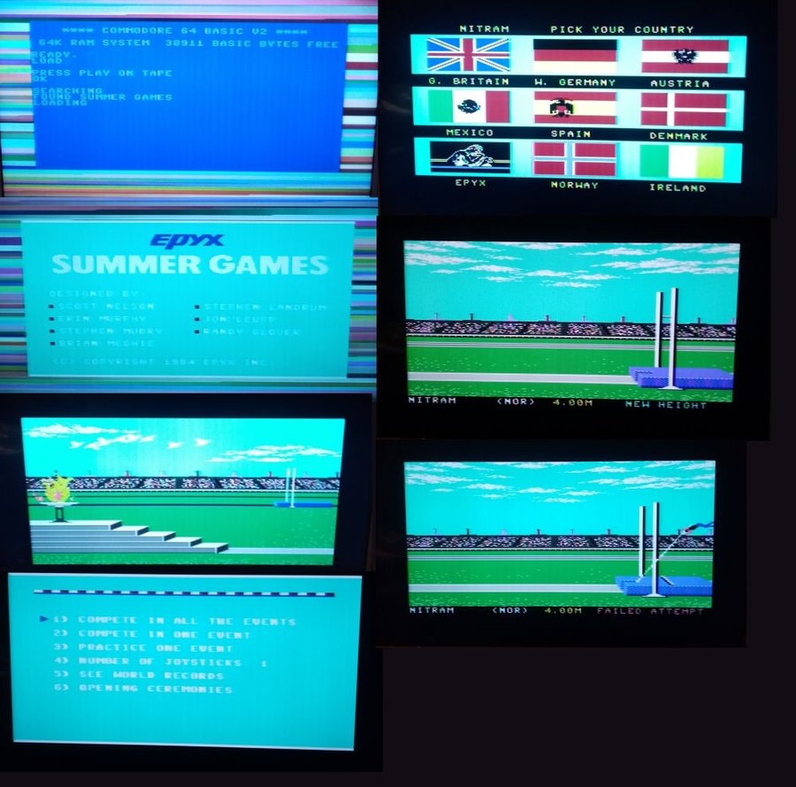 Summer Games (US Gold - Epyx) ->TESTAD<- Commodore 64 / C64 Spel