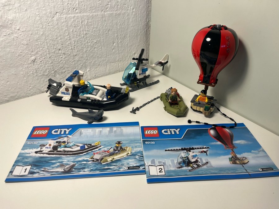 Lego city båtar, helikopter och luftballong