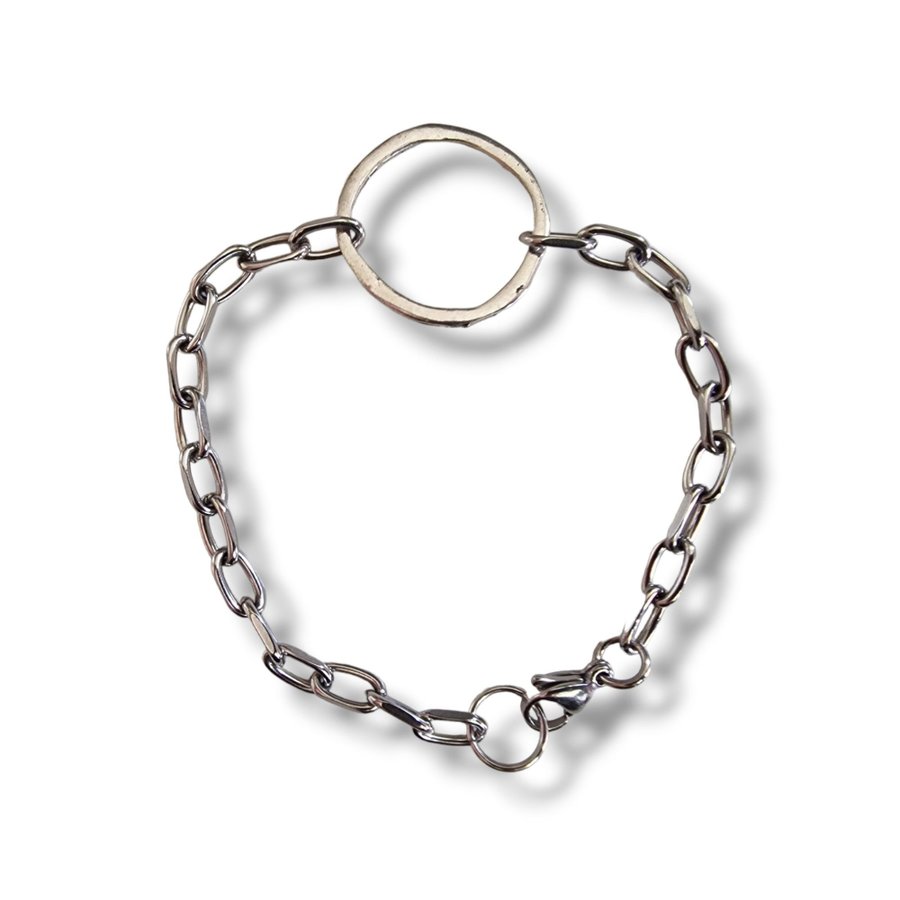 Unique and Handmade Industrial Chain Bracelet in Stainless Steel