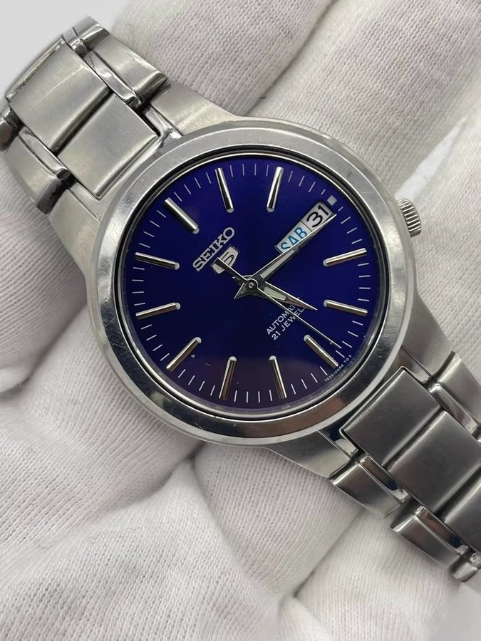 Seiko 5 Automatic Blue Dial Stainless Steel Watch