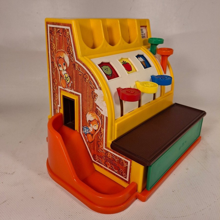 Fisher Price kassaapparat vintage 1974 leksak