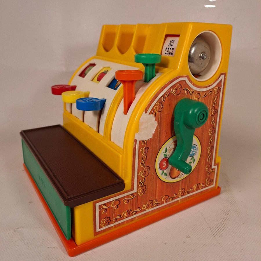 Fisher Price kassaapparat vintage 1974 leksak