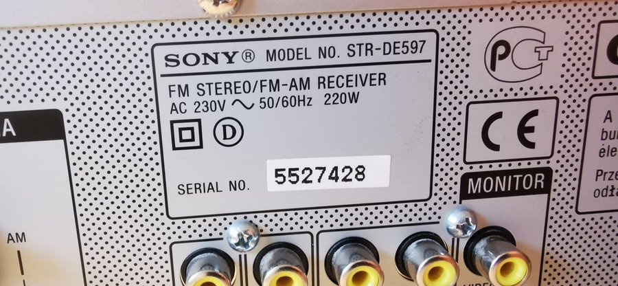 Sony STR-DE597 Surround förstärkare 90W 6.1 channel