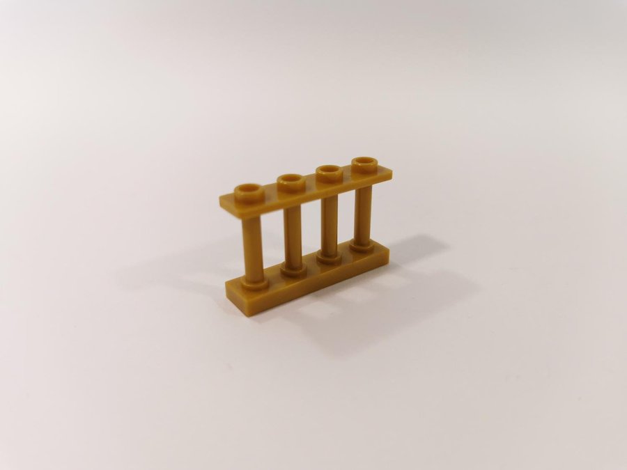 Lego - staket - fence - 1x4x2 - part 30055 - guld