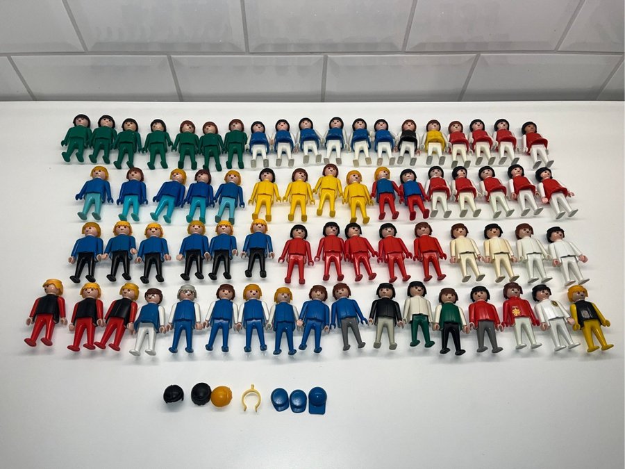 Playmobil STORT PAKET figurer/gubbar  några tillbehör från 70/80-talet