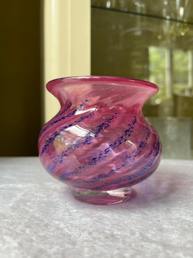 LJUSLYKTA * GLAS * ROSA * LILA * SPIRAL * KOSTA ? * VINTAGE * RETRO