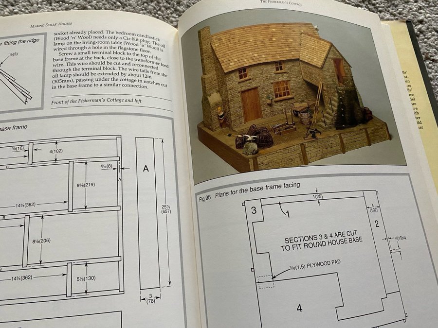 Making Dolls' Houses in 1/12 Scale, bog dukkehus, Bok dockhus , Bok dockskab