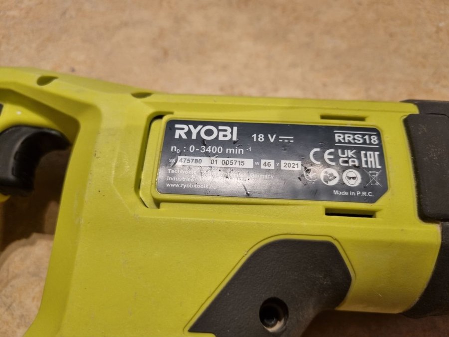 Ryobi RRS18 Tigersåg 18v