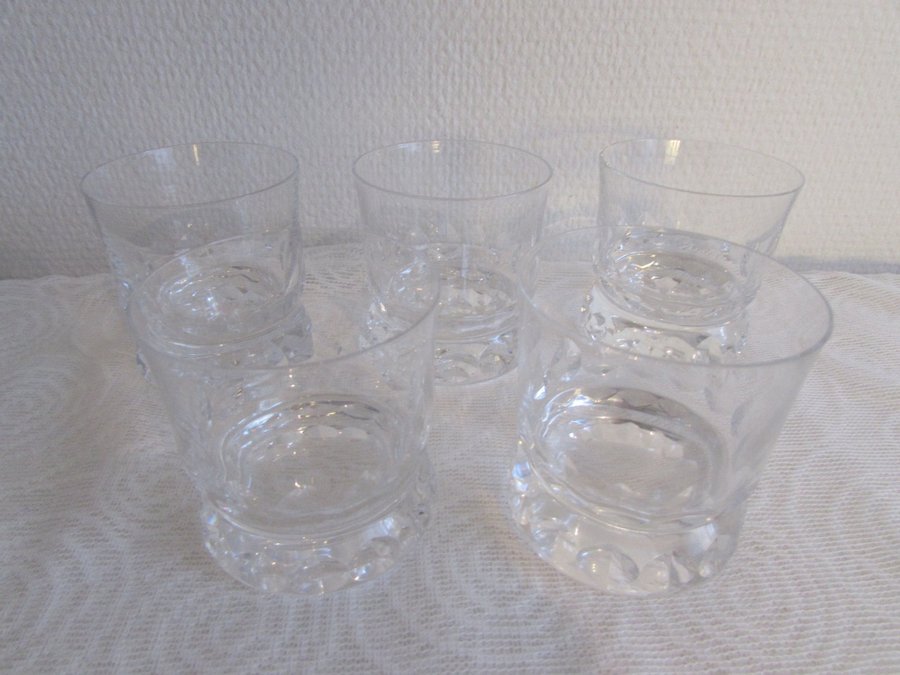 5 whiskyglas tumbler whiskey PRINCE Kosta kristall design Göran Wärff vintage