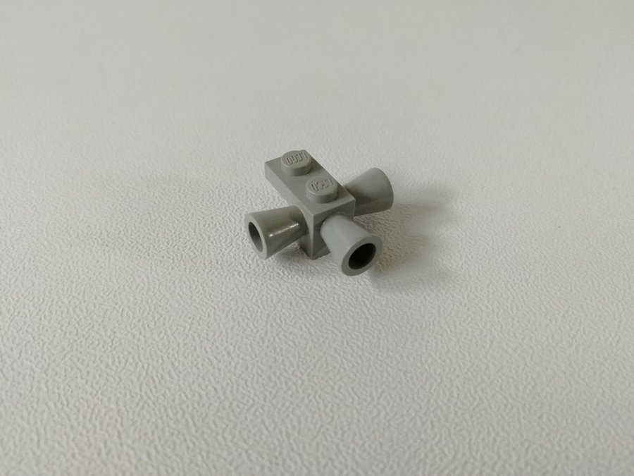 Lego - siren - motor - 1x1 - part 3963 - ljusgrå (old light gray)