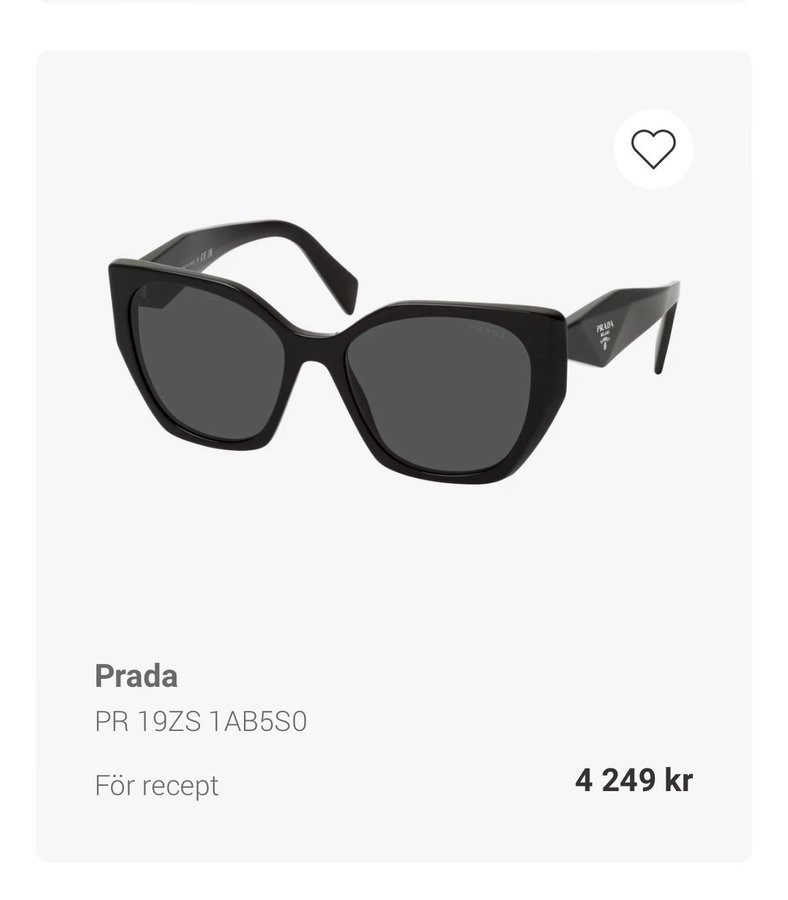 Prada Solglasögon PR 19ZS 1AB5S0