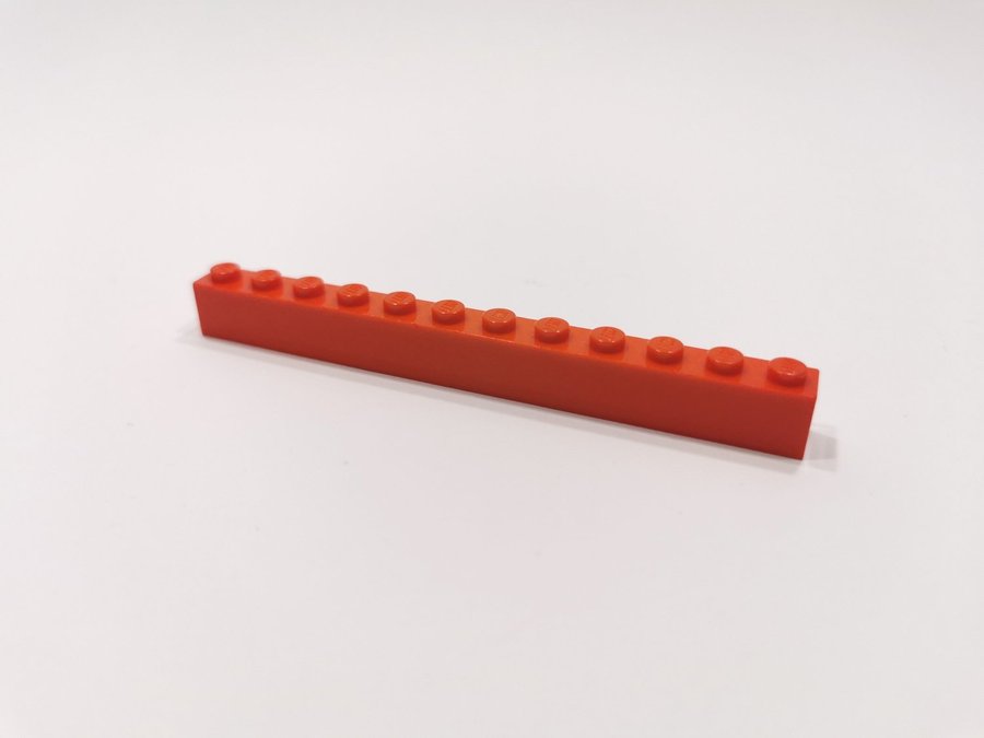 Lego - brick - bas - 1x12 - part 6112 - röd