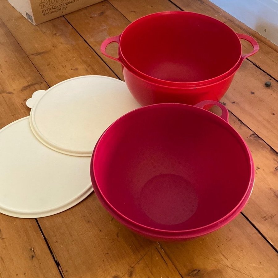 Skålset med lock Tupperware