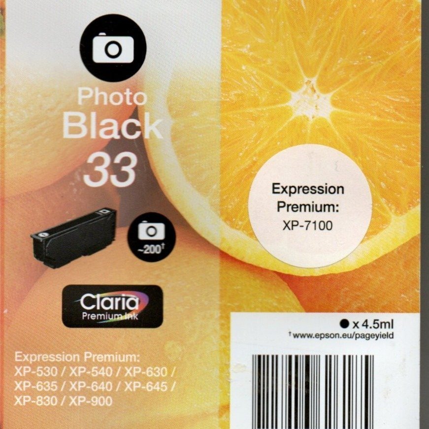 Epson bläckpatron 7 svart 33