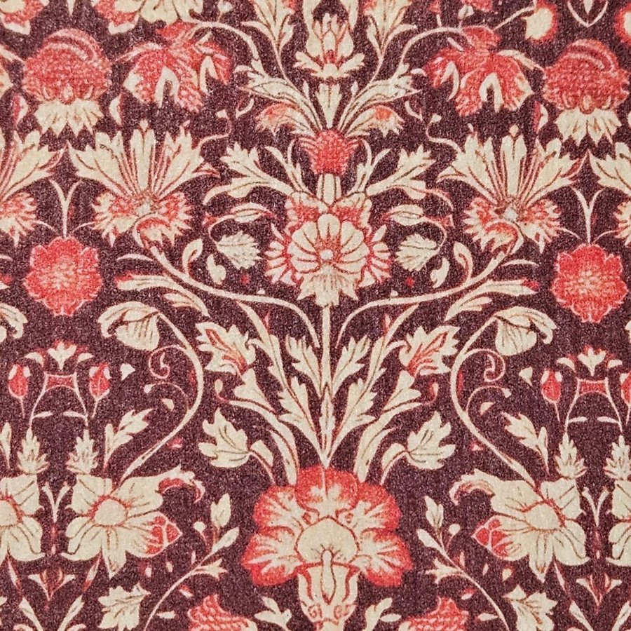 Disktrasa wettex duk med tryck William Morris inspererat röda blommor